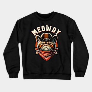 Whisker Wonderland Fashionable Tee Celebrating the Charm of Exotic Shorthairs Crewneck Sweatshirt